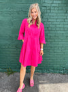 Lior Hot Pink Shirt Dress