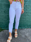 APNY White Tulip Hem Jeans