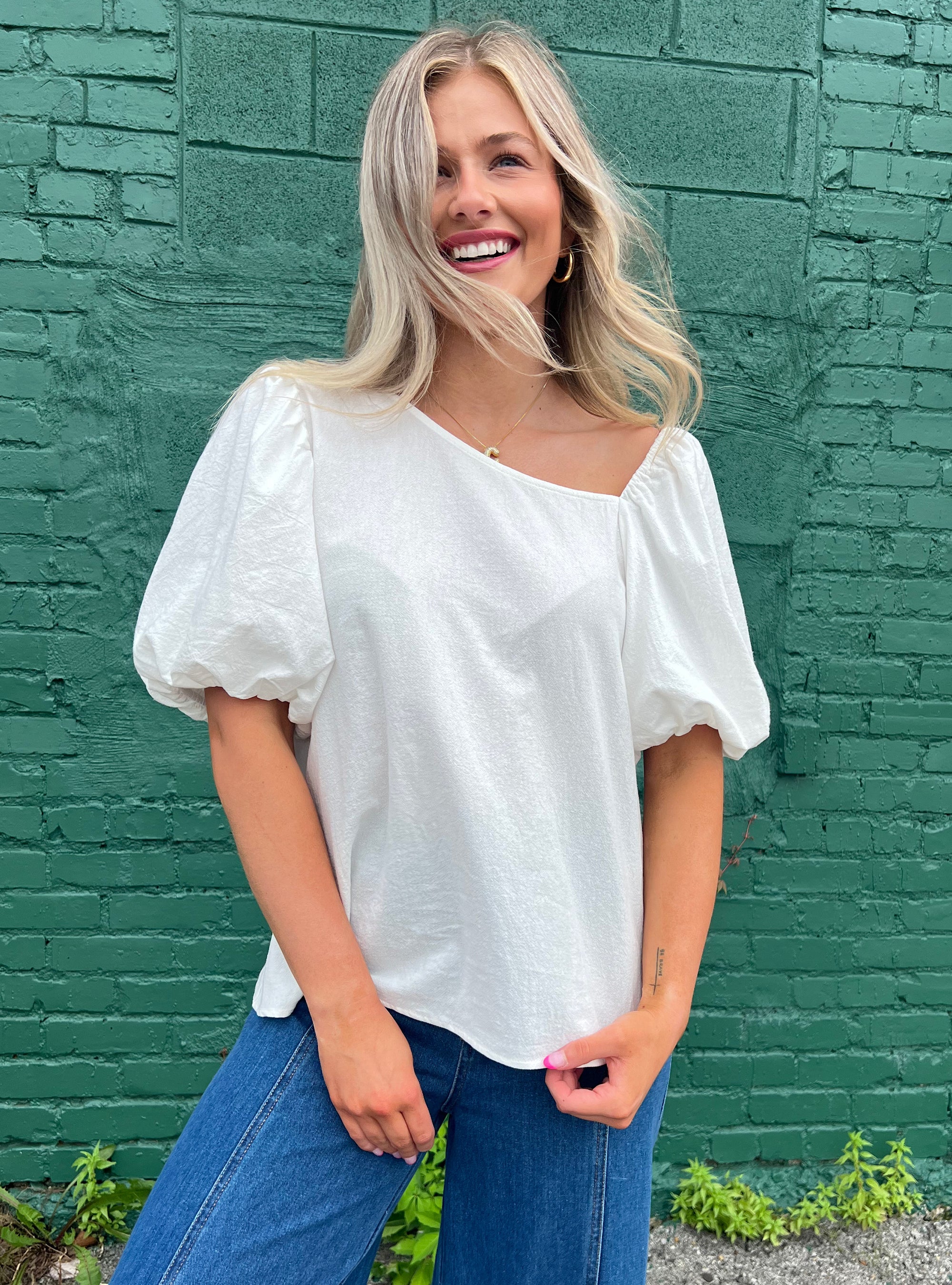 All About Angles White Top