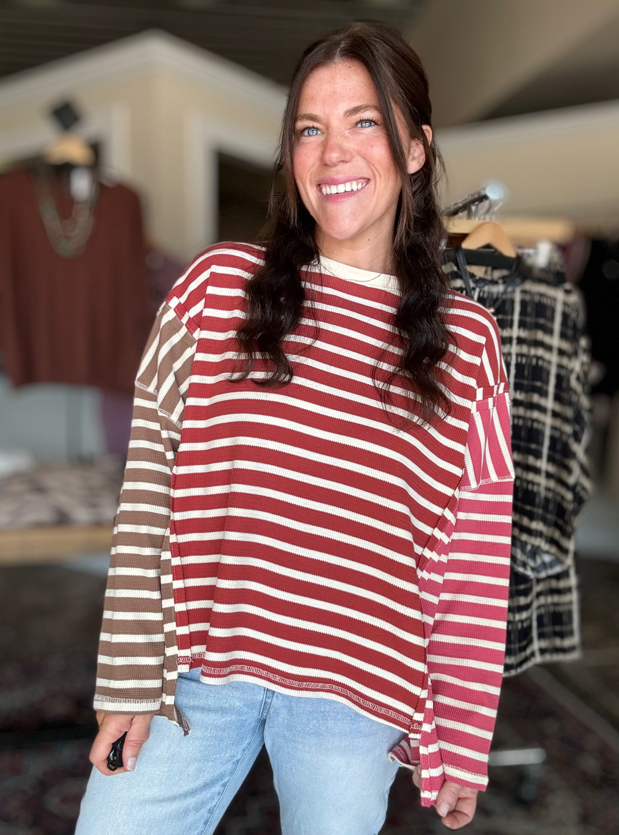 Stripes Are A Staple Oversized Top