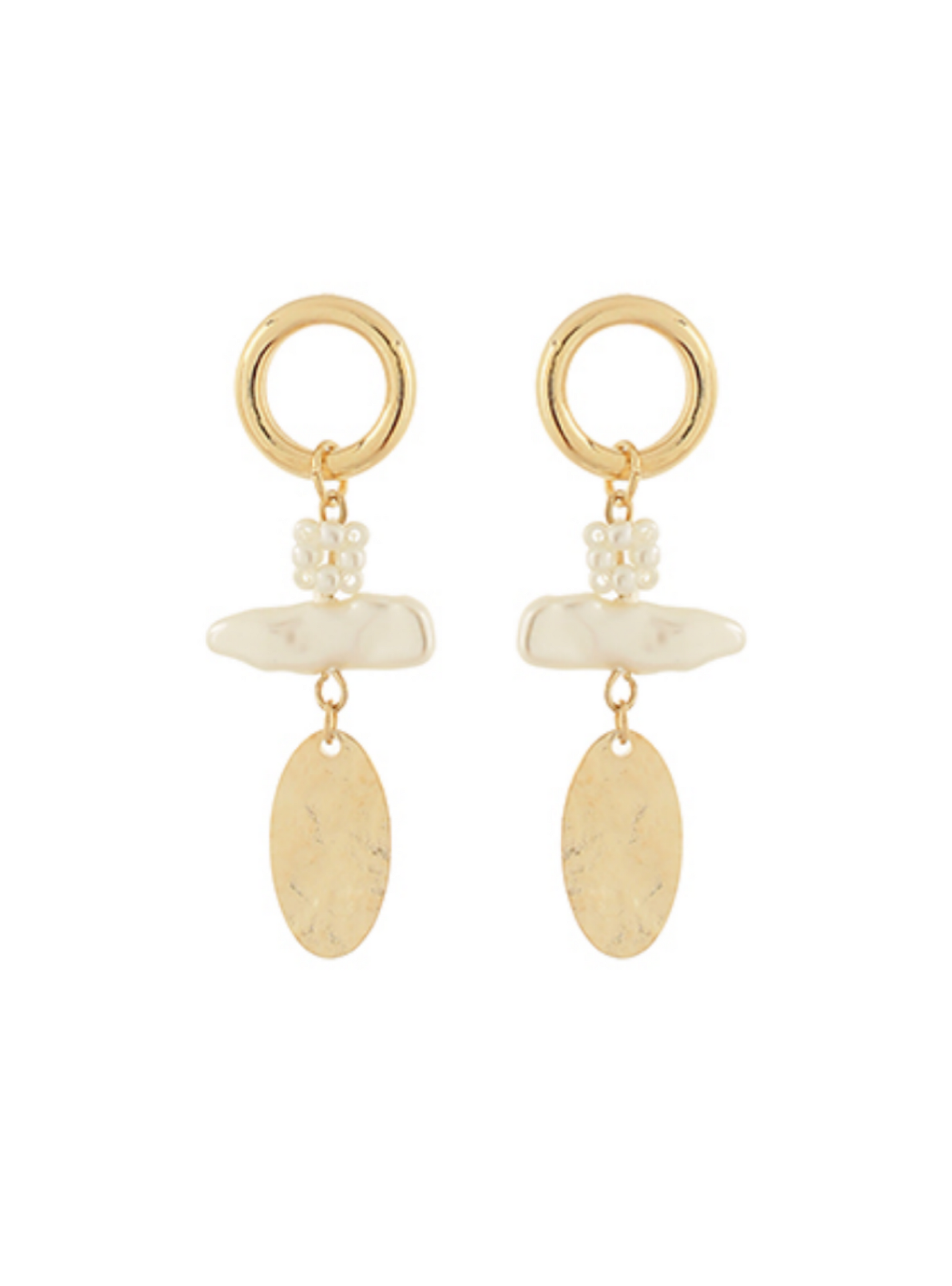 Born To Shine Gold & Pearl Earrings