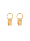 Hexagon Matte Earrings—Gold