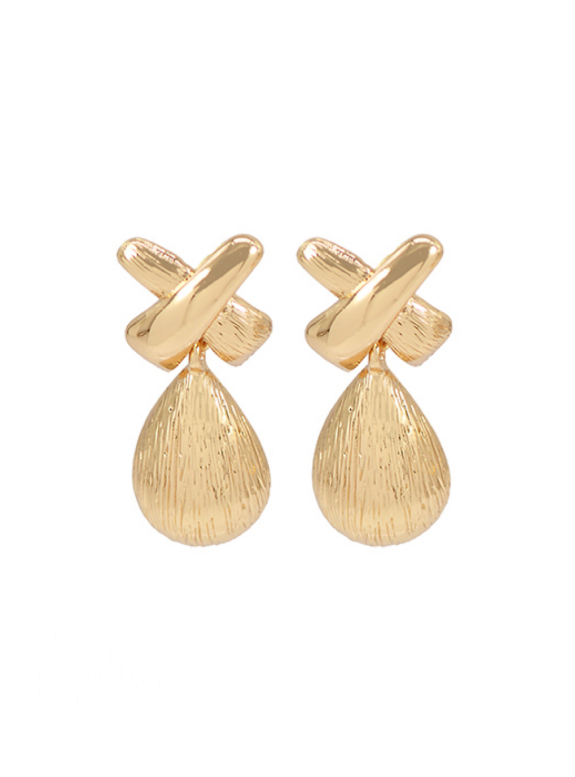 Tic Tac Toe Gold Earrings