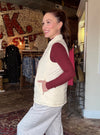 Multiples Winter White Quilted Vest