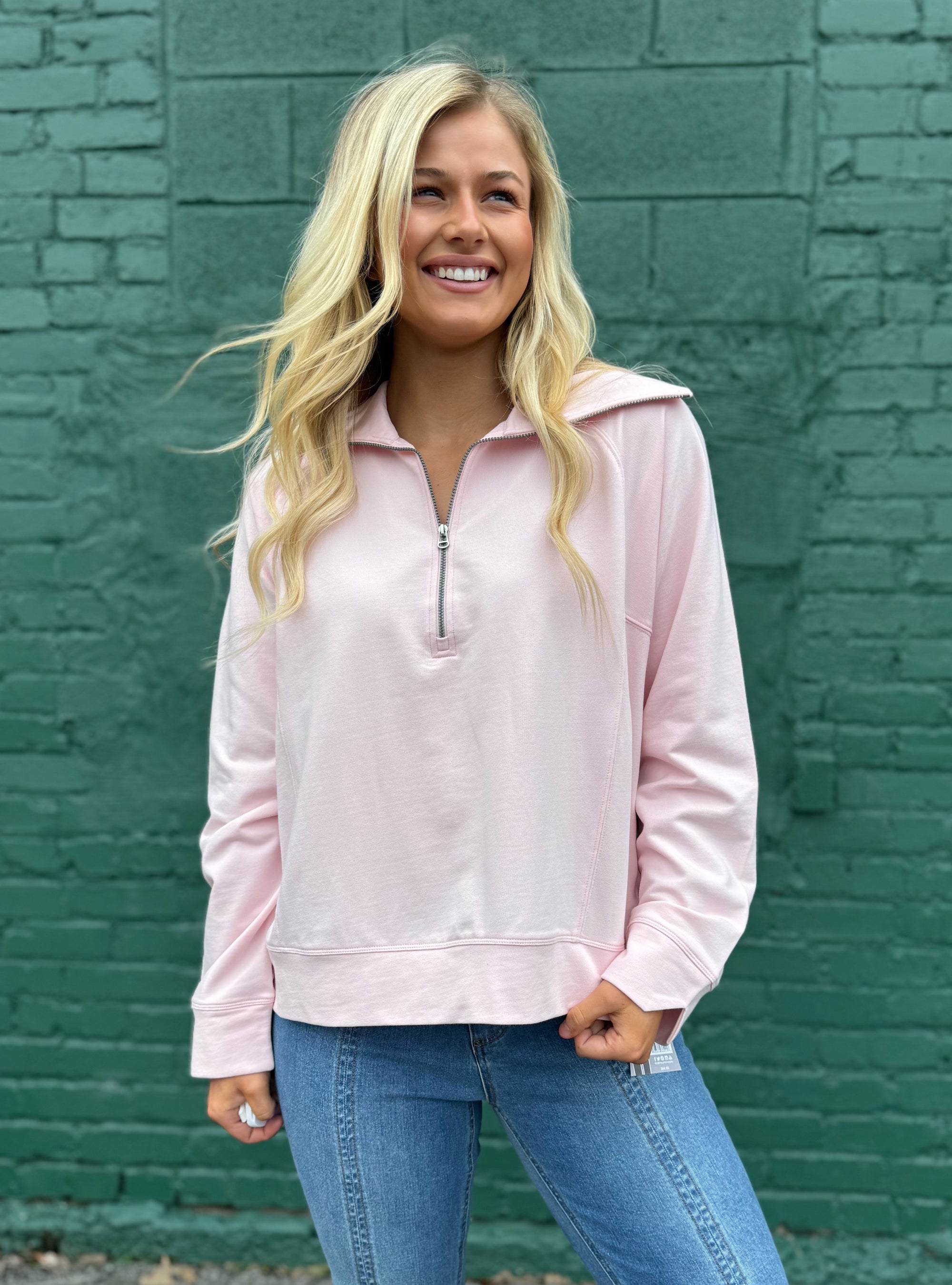 Habitat French Terry Quarter Zip Top