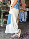 Mixed Media Wide Leg Pants