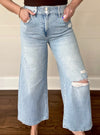 Vervet Distressed Wide Leg Jeans