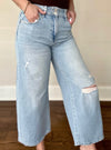 Vervet Distressed Wide Leg Jeans